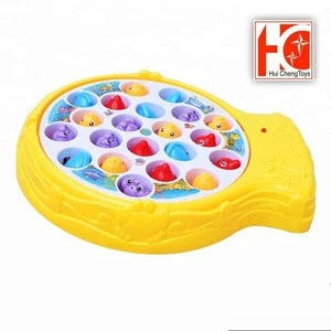 hot automatically rotate fish dish musical fishing toy magnetic with ocean animals