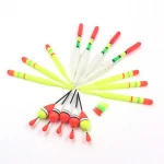 Hot sale 1.5cm 8cm 10cm 15cm plastic fishing float set with light