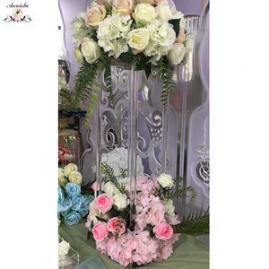 Hot sale acrylic plastic vases for centerpieces annielu wedding decor