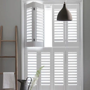 Hot sale adjustable customized colour unfinished interior wooden shutters