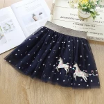 Hot Sale Baby to Toddler Girl Tulle Mini Skirt Kids Girl Animal Cartoon Skirt for Summer with Cotton Lining for 1-5T