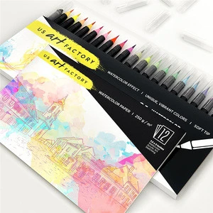 Hot Sale Fashion Watercolor Brush Pen Colorful Paint Marker Pens Water Based Drawing Marker Brushes for Art