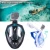 Import Hot Sale full face scuba diving mask Premium Fashion Diving 180 degree view Adult Snorkel Mask For Go pro Camera from China