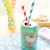 Import hot sale high quality flower fruit printed bubble tea paper drinking straw 10mm from China