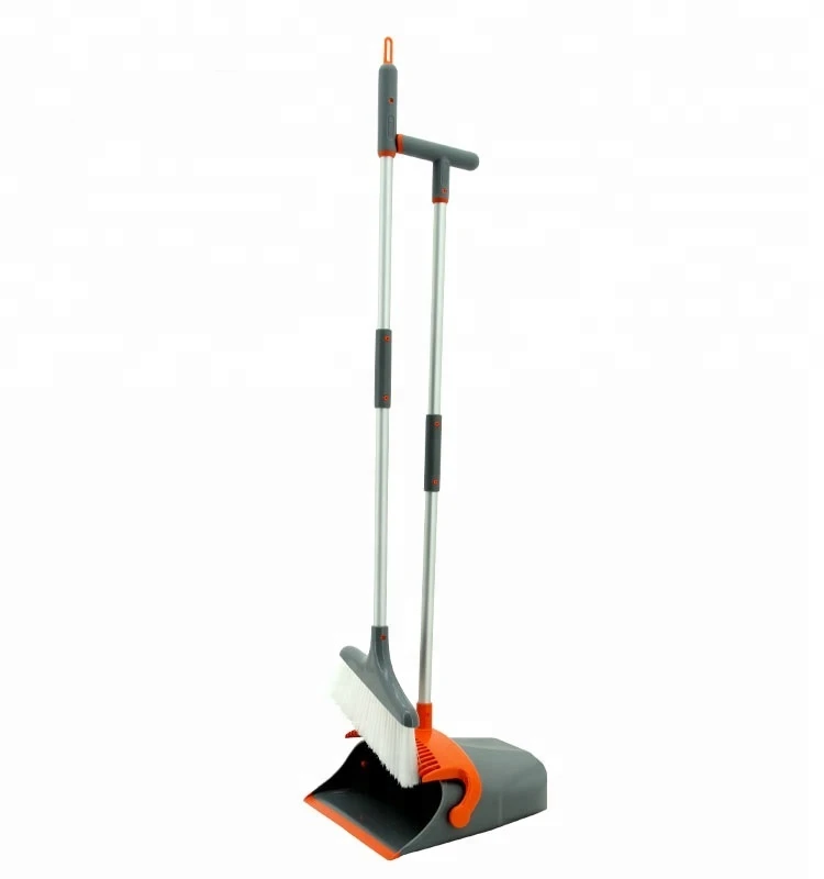 Hot sale household long handle broom and dustpan set with comb teeth
