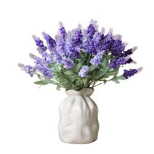 Hot Sale Manufacture High Quality Unique Plastic 10 bunches Artificial Plants Flower Lavender For Home Decoration