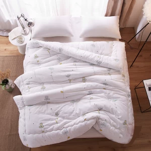Hot sale microfiber household bedroom quilt bedspread for home