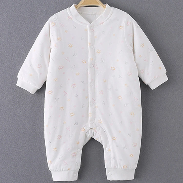 Hot sale plain unisex organic baby clothes set baby sleepwear
