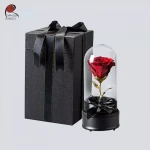 hot sale preserved flower fresh preserved rose in music box for Valentine's day