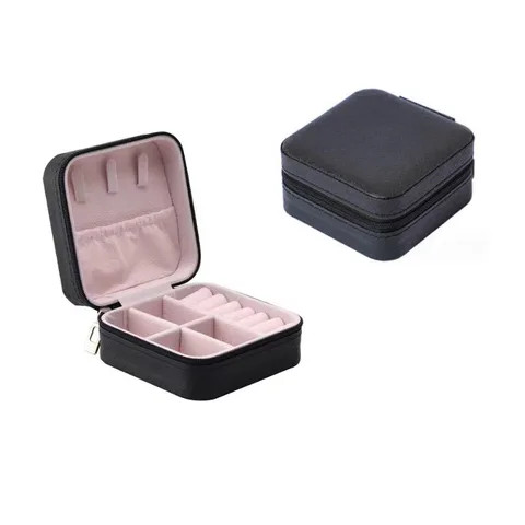 Hot Sale Women Girls Earrings Box Organizer Jewelry Storage Case PU Leather Small Travel Jewelry Boxes