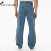 Hot Sell Brand Name Autumn New Fashion Leisure Loose Zip Pocket Man Jeans