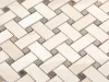 Hot selling 12"x12" basketweave natural beige marble mosaic tiles
