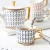 Import Hot Selling European Luxury Gold Line Ceramic Tea Set OEM Design Porcelain Coffee Set Logo Customized acceptable from China