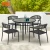 Hot Selling Turkish Home Furniture Black Outdoor Waterproof Dining Set