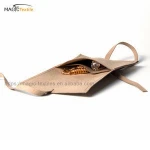Hot Stamped Custom Printed Velveteen Velvet Velour Suede Jewelry Pouch With Divider Insert Card Display For Earring