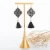 Import Hot trend New arrival fashion leopard jewelry  clover shape with silk tassel fishhook earring jewelry from China