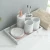 Import Hotel sanitary products luxury hotel ceramic marble bathroom accessory set with logo from China