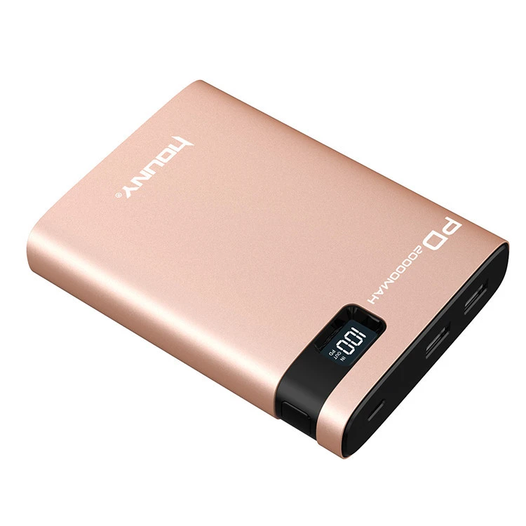 Houny 3 USB Output Charger 60W PD Quick Charge Portable Power Bank 20000mAh Fast Charging