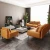 Import house living room furnitures solid wood frame modern yellow italian classic luxury genuine leather sectional sofa set from China