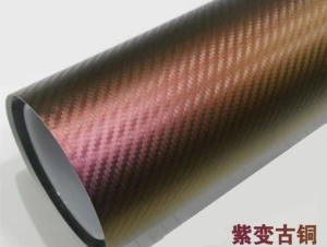 Huangri Exterior Accessories 5D 6D Chameleon Carbon Fiber Vinyl Wrap Film