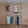 huohua high quality space saving free combination scalable bathroom clothes rack