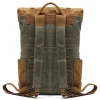 In Stocks Canvas Leather Backpack Vintage Waterproof Laptop Daypacks Large Capacity Students School Bags