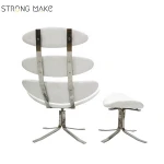 Indoor chaise lounge poul volther corona chair with ottoman living room chaise lounge chair