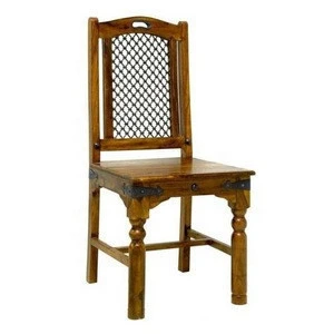 Industrial &amp; vintage Indian old mango wood dining chair