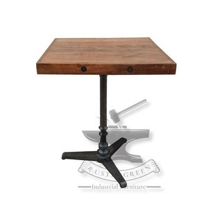 Industrial Square Mango wood Top Cafe Table