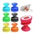 Import Innovated gift Popular personal travel round silicone mobile phone stand earbuds cable roller earphone cord winder with sucker from China