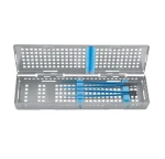 instruments sterilization tray 3 pieces made of stainless steel durable in use 30.5 cm length 8 width 4.5 height by Human tools