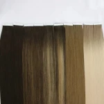 Invisible tape hair extensions 100% human hair remy virgin russian double drawn straight 60 blonde ombre tape hair extension