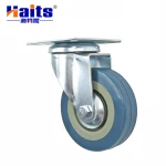 Iron+NP Blue Rubber 30-65kg Loading Capacity Furniture Caster Wheel