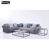 Italian stone color chic velvet chesterfield sectional sofa living room home furniture