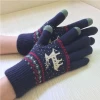 Jacquard Weave Deer Design Knitted Winter TouchScreen Mittens Winter Warm Assorted Touch Screen Gloves-----Accept Custom Design