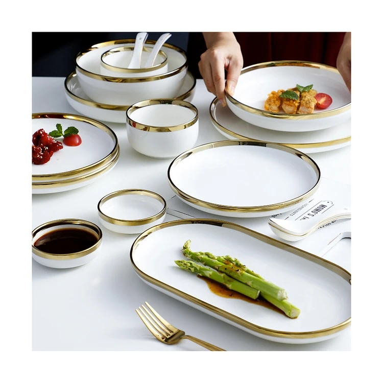 Japanese Handcrafted Style Plate Tableware Wholesale Ceramic Dinner Plates