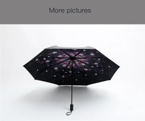 Japanese Romantic Triple-fold Umbrella, Rain and Sunshine Dual-purpose Ultraviolet Protection Summer Necessary Sales Champion