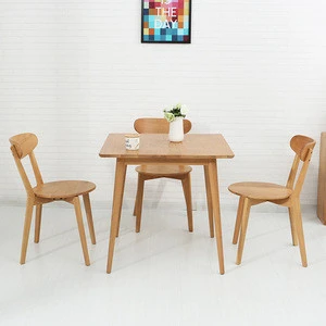Japanese simplicity restaurant table and chairs with oak