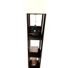 JLF-19338 Simple Wooden modern lamp living room with USB port equipped floor lamp