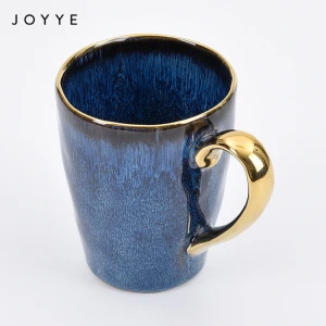 Joyye Classical Novelty Shape Mug 10oz Ceramic Christmas Mug Cups Reactive Glaze Ceramic  Custom Logo Stoneware Coffee Mug