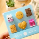 Kawaii Biscuit Milk Rubber Pencil Eraser Students Stationery Kid Gifts School Supplies