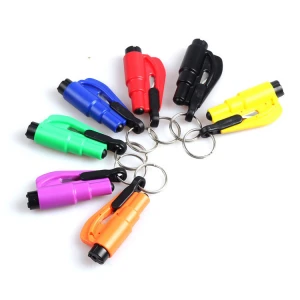 keychain rescue tool for car Safe mini emergency glass hammer