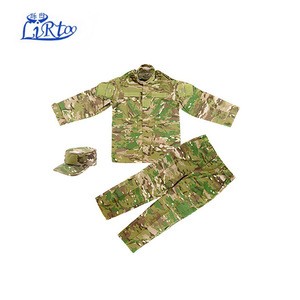 Kids Military Costume Army Uniform Camo Tactical Suit - Cap, Jacket, Pants, Belt, Patch Set - Boys