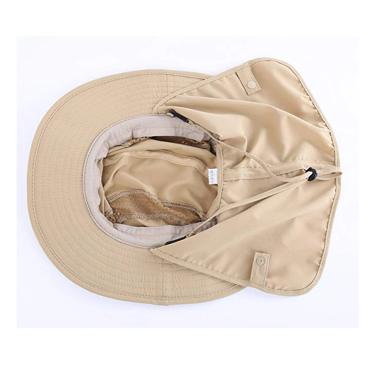 Kids Safari Hat UPF 50+ Sun Protective Cap Boys Bucket Hat with Neck Flap