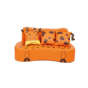 Kindergarten Kids Furniture Wooden Frame Sponge Soft Sofa Chair for sale