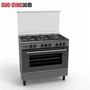 Kitchen appliances cooking range stainless steel 5-burner gas range with oven