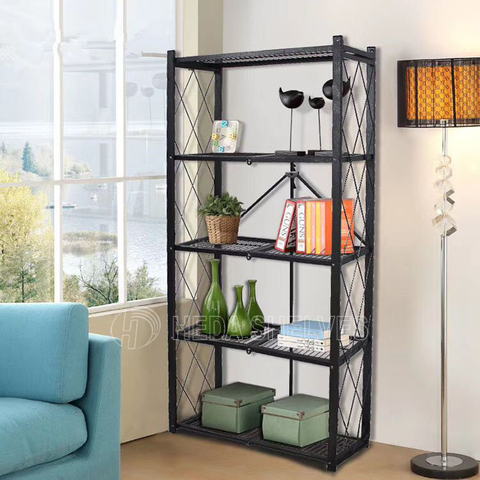 Foldable Rack Shelf Buy Kitchen Folding Foldable Storage Steel Shelf Rack With Wheels from ...