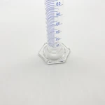 Laboratory Popular Glasswares Custom Logo Graduated Hexagonal Base Measuring Cylinder