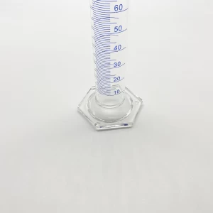 Laboratory Popular Glasswares Custom Logo Graduated Hexagonal Base Measuring Cylinder