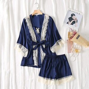 Lady Pajama And Sleepwear Nightgown Tank Top Short Silk Satin Sexy Nighty Dress Sleeping Wear